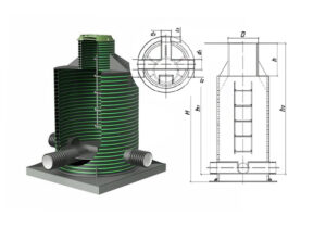 Смотровой тройниковый колодец